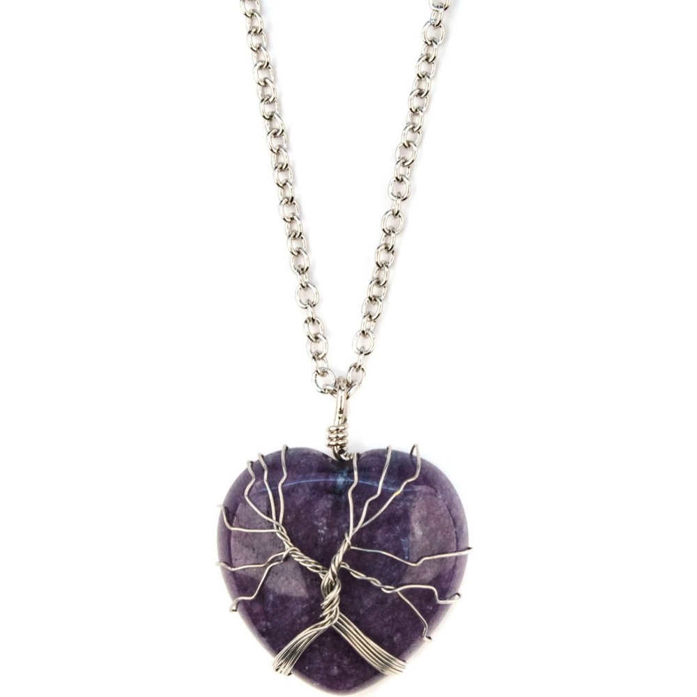 Spencers Amethyst Stone Heart chain